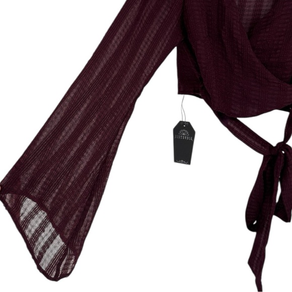 Disturbia Deep Purple Wrap Blouse - Picture 8 of 13